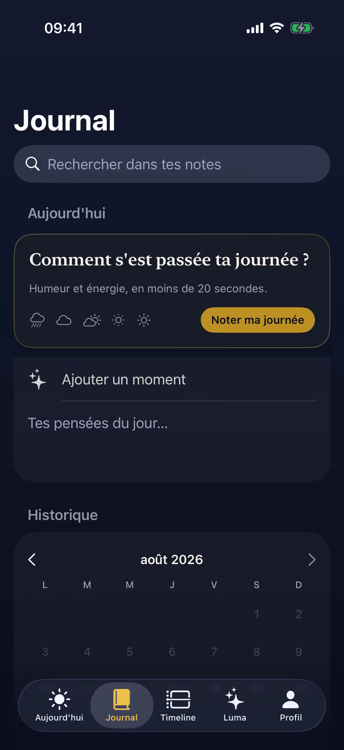 Journal quotidien — Luma