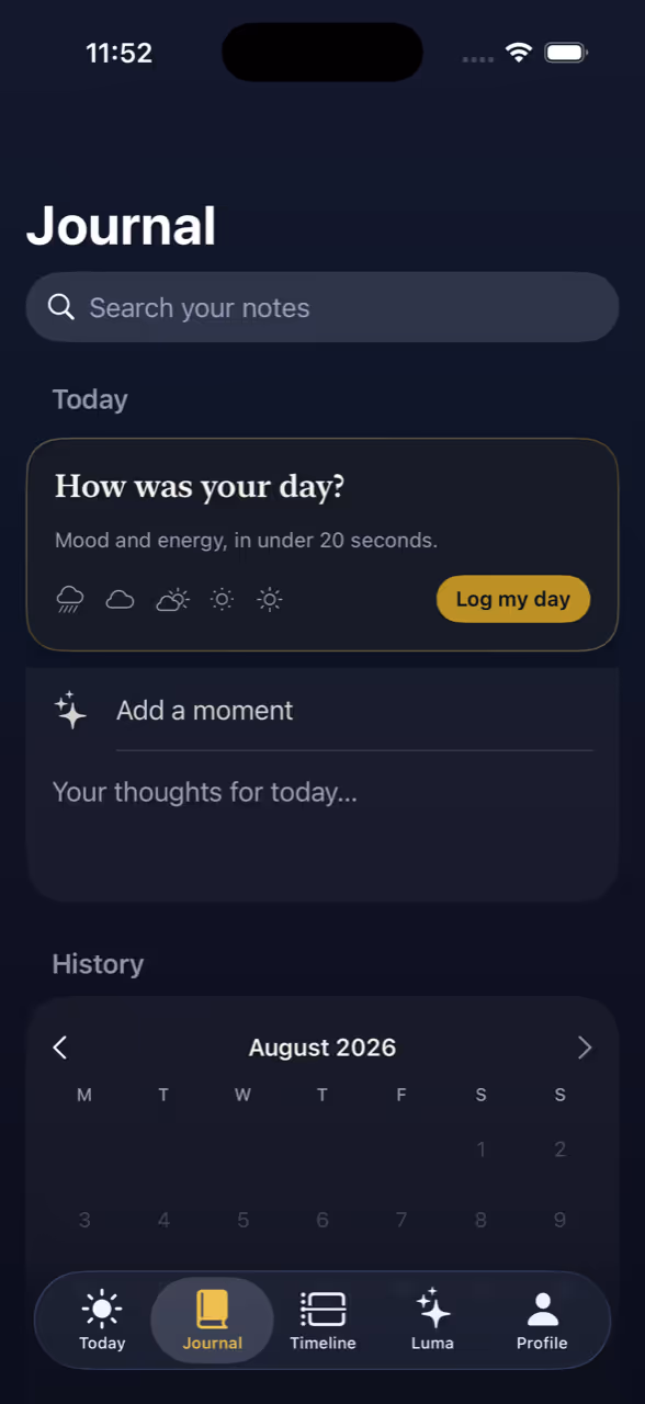 Daily journal — Luma